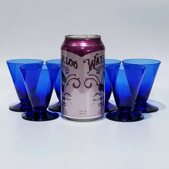 (6) Cobalt Blue 2oz Double Shot, Cordial, Shooter, Sake, Liquor, Shooter Glasses - Picture 3 of 10